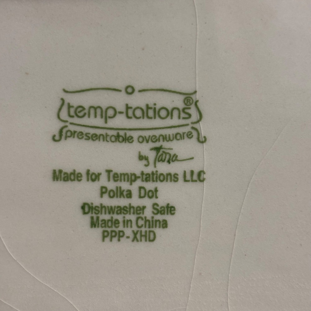 Temp‎ Tations Green Polka Dot Handbag Shaped Ceramic Cookie Jar with Lid - Picture 12 of 12